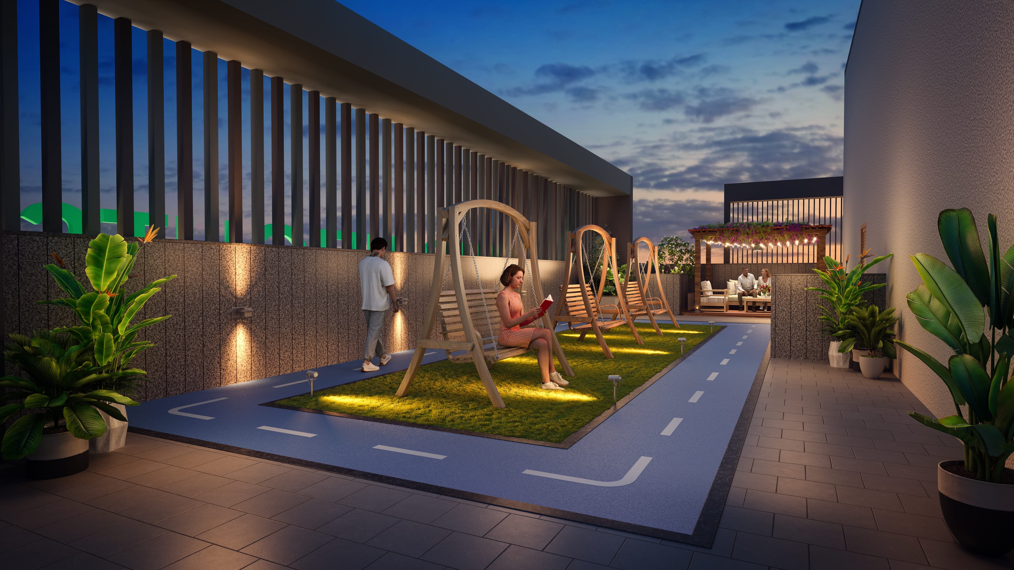 Jogging track at HUM Emerald Heights